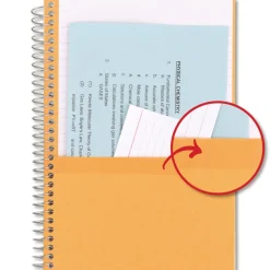 Hot 9.5 x 7.25 Sheets (150) Medium/College Rule Wirebound Notebook - Randomly Assorted Cover Color Paper & Printables