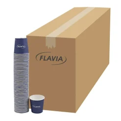 Outlet 10 oz. Design Hot Beverage Paper Cup - Blue (1000/Carton) Tabletop And Serveware