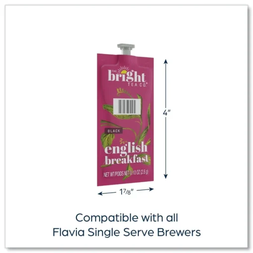 Hot The Bright Tea Co. Black Tea Freshpack - English Breakfast (100/Carton) Food And Snacks