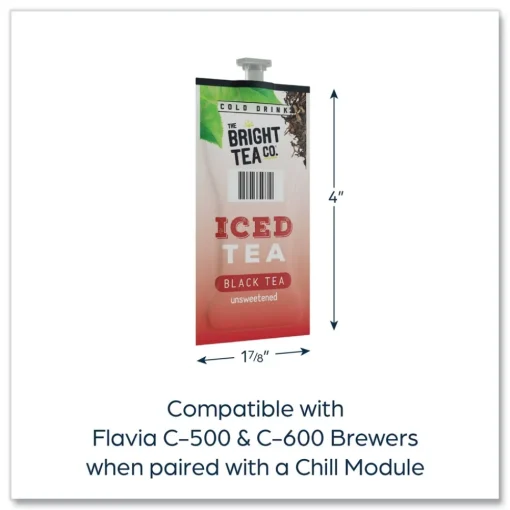 New The Bright Tea Co. Tea Freshpack - Unsweetened Iced Black (100/Carton) Food And Snacks