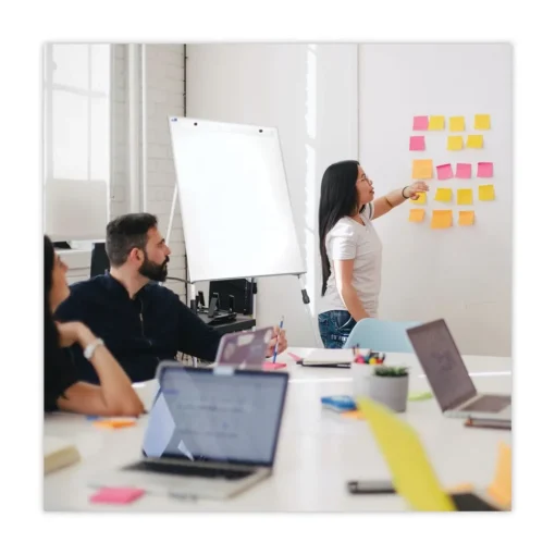 Discount 27.5 in. x 32 in. Adjustable Dry Erase Board - White Surface, Satin Aluminum Frame Office Presentation Supplies