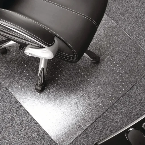 New Cleartex Ultimat 48 in. x 60 in. Polycarbonate Chair Mat for Low/Medium Pile Carpet - Clear Office Furniture & Lighting