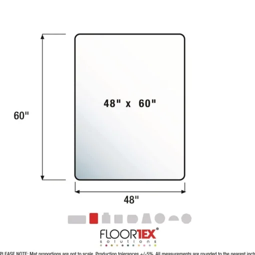 New Cleartex Ultimat 48 in. x 60 in. Polycarbonate Chair Mat for Low/Medium Pile Carpet - Clear Office Furniture & Lighting