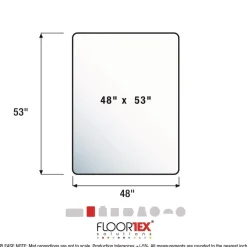 Cleartex Ultimat Polycarbonate 48 in. x 53 in. Chair Mat for Hard Floors - Clear Cleaning & Janitorial Supplies