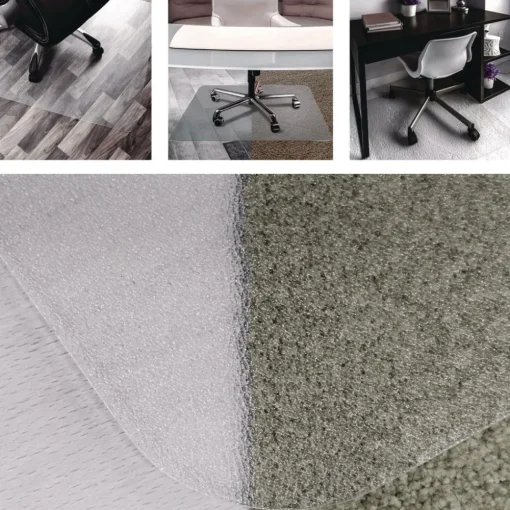 Online Cleartex Unomat 60 in. x 48 in. Anti-Slip Chair Mat for Hard Floors and Flat Pile Carpets - Clear Cleaning & Janitorial Supplies