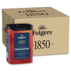 Discount 2550093312 12 oz. Canister Ground Coffee - Expedition Blend (6/Carton) Food And Snacks