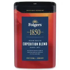 Discount 2550093312 12 oz. Canister Ground Coffee - Expedition Blend (6/Carton) Food And Snacks
