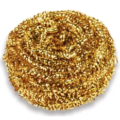 Sale 50 g Brass Scrubber - Gold (72/Carton) Cleaning & Janitorial Supplies