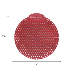 Outlet S7-F-005I030M-82-AAA10-00 Slant7 with Terminator Urinal Screen - Forest Scent, Red (5/Box) Cleaning & Janitorial Supplies
