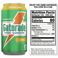 Hot G Series 11.6 oz. Thirst Quenchers - Orange (Carton of 24 Cans) Food And Snacks