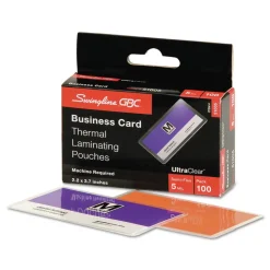 Best 3.69 in. x 2.19 in. 5 mil UltraClear Thermal Laminating Pouches - Gloss Clear (100/Box) Office Presentation Supplies