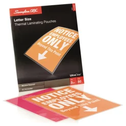 Outlet 9 in. x 11.5 in. 3 mil UltraClear Thermal Laminating Pouches - Gloss Clear (50/Box) Office Presentation Supplies
