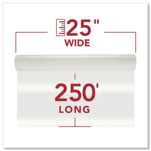 Clearance NAP-Lam I 25 in. x 250 ft. 3 mil Roll Film - Gloss Clear (2/Box) Office Presentation Supplies