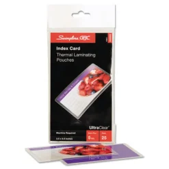 Best UltraClear 5.5 in. x 3.5 in. 3 mil Thermal Laminating Pouches - Gloss Clear (25/Pack) Office Presentation Supplies