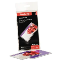 Best UltraClear 5.5 in. x 3.5 in. 3 mil Thermal Laminating Pouches - Gloss Clear (25/Pack) Office Presentation Supplies