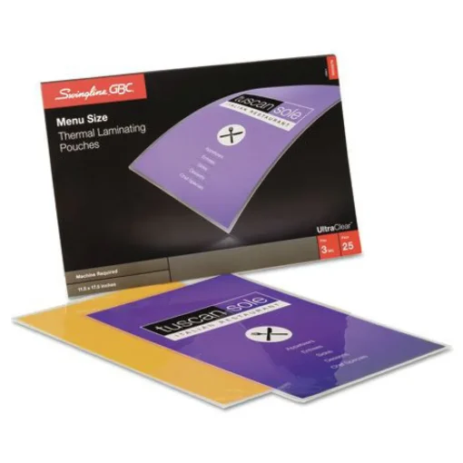 Best UltraClear 11.5 in. x 17.5 in. 3 mil Thermal Laminating Pouches - Gloss Clear (25/Pack) Office Presentation Supplies