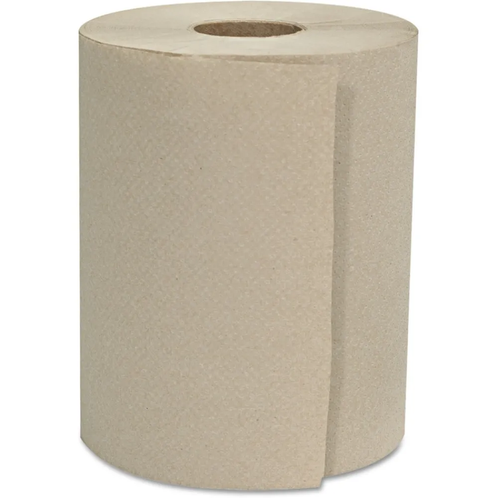 HWTKRFT Hardwound 1-Ply 8 in. x 600 ft. Roll Towels - Natural (7200/Carton) Paper & Dispensers