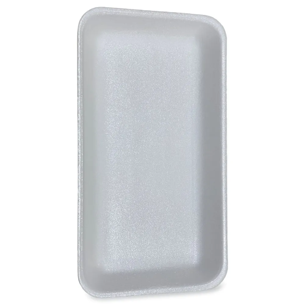 15PWH 14.44 in. x 7.88 in. x 1.37 in. #15P Meat Trays - White (200/Carton) Tabletop And Serveware