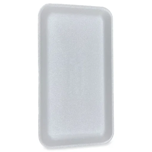 Sale 1525WH 14.5 in. x 8 in. x 0.75 in. #1525 Meat Trays - White (250/Carton) Tabletop And Serveware
