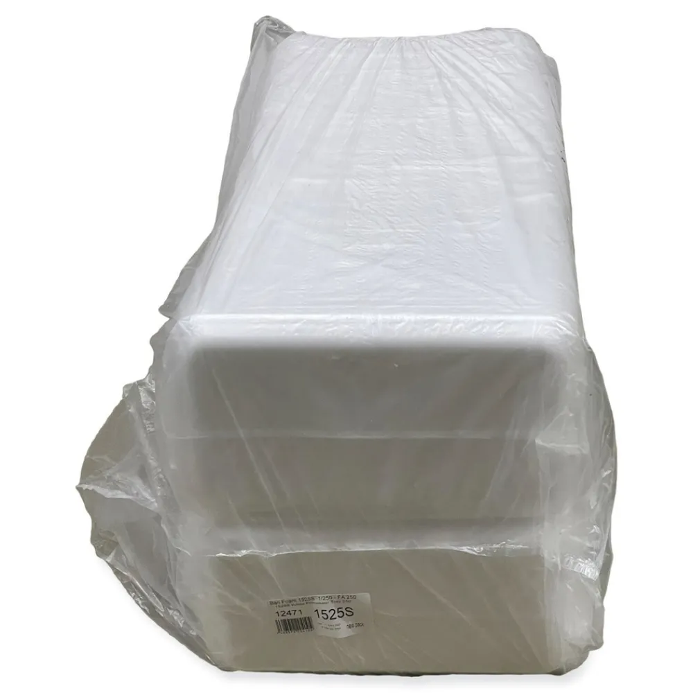 Sale 1525WH 14.5 in. x 8 in. x 0.75 in. #1525 Meat Trays - White (250/Carton) Tabletop And Serveware