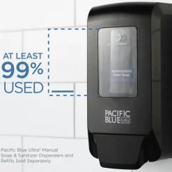 Best 43818 Pacific Blue Ultra 1200 mL Antimicrobial Foam Soap Manual Dispenser Refill - Unscented (4/Carton) Skin Care & Personal Hygiene