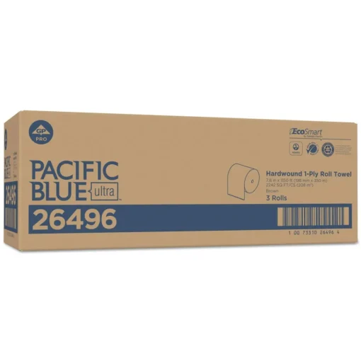 New Pacific Blue 7.87 in. x 1,150 ft. 1-Ply Ultra Paper Towels - Natural (3/Carton) Paper & Dispensers