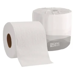 2-Ply Septic Safe Pacific Blue Basic Bathroom Tissue - White (550 Sheets/Roll, 80 Rolls/Carton) Paper & Dispensers