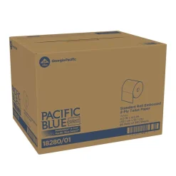 Best Pacific Blue Select 2-Ply Bathroom Tissue - White (550 Sheets/Roll, 80 Rolls/Carton) Paper & Dispensers