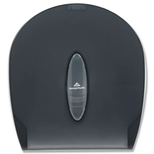 Hot 10.6 in. x 5.4 in. x 11.3 in. Jumbo Jr. Single Roll Bathroom Tissue Dispenser - Translucent Smoke Paper & Dispensers