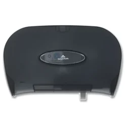 Hot 13.56 in. x 5.75 in. x 8.63 in. 2-Roll Bathroom Tissue Dispenser - Smoke Paper & Dispensers