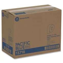 Hot 2000 ft. 1 Ply Jumbo Jr. Bath Tissue Rolls - White (8/Carton) Cleaning & Janitorial Supplies
