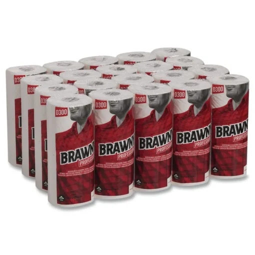 New 20085 11 in. x 9.38 in. 1-Ply Premium DRC Perforated Roll Wipers - Unscented, White (20 Rolls/Carton) Paper & Dispensers