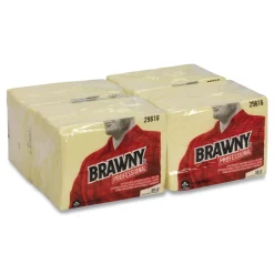 New 17 in. x 24 in. Dusting Cloths Quarterfold - Unscented, Yellow (50/Pack, 4-Packs/Carton) Cleaning & Janitorial Supplies