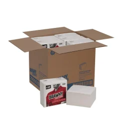 Clearance 13 in. x 13 in. Brawny Industrial Scrim All Purpose Wipers - White (12/Carton) Cleaning & Janitorial Supplies