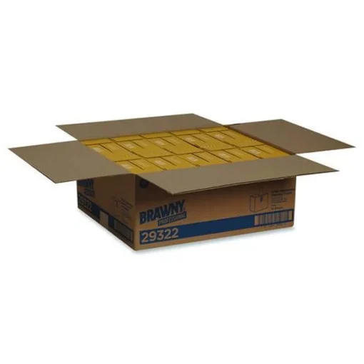 Outlet 9 in. x 12.5 in. Heavyweight HEF Disposable Shop Towels - White (176/Box, 10 Boxes/Carton) Paper & Dispensers