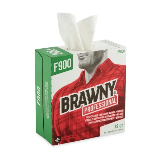 Best 9 x 16.5 FLAX 900 Heavy Duty Cloths - White (720/Carton) Cleaning & Janitorial Supplies