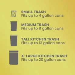 New ForceFlex 24 in. x 27.38 in. 13 Gallon Kitchen Drawstring Trash Bags - Gain Lavender Scent/White (240/Carton) Cleaning & Janitorial Supplies