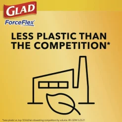 New ForceFlex 24 in. x 27.38 in. 13-Gallon Kitchen Drawstring Trash Bags - Gain Fresh Clean Scent White (80/Box) Cleaning & Janitorial Supplies