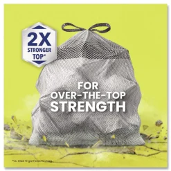 Online ForceFlex MaxStrength 24 in. x 28 in. 13 Gallon Tall Kitchen Drawstring Trash Bags - Fresh Clean Scent/White (204/Carton) Cleaning & Janitorial Supplies