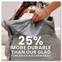 Online ForceFlex MaxStrength 24 in. x 28 in. 13 Gallon Tall Kitchen Drawstring Trash Bags - Fresh Clean Scent/White (204/Carton) Cleaning & Janitorial Supplies