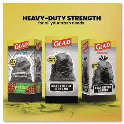 Online Guaranteed Strong 30 in. x 33 in. 1.05 mil 30 Gallon Three-Ply Large Drawstring Trash Bags - Black (168/Carton) Cleaning & Janitorial Supplies