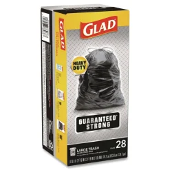 Online Guaranteed Strong 30 in. x 33 in. 1.05 mil 30 Gallon Three-Ply Large Drawstring Trash Bags - Black (168/Carton) Cleaning & Janitorial Supplies