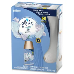Clearance Clean Linen Automatic Spray Starter Kit - White/Gold (4/Carton) Odor Control