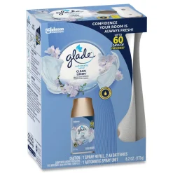 Clearance Clean Linen Automatic Spray Starter Kit - White/Gold (4/Carton) Odor Control