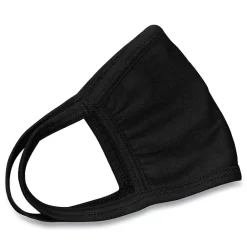 Cotton Face Mask with Antimicrobial Finish - Black (10/Pack) Masks