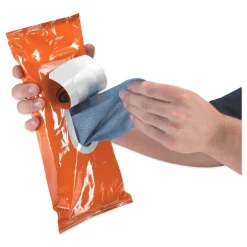 Clearance 7.75 in. x 11 in. 2-Ply FAST TOWELS Hand Cleaning Towels - Fresh Citrus, Blue (6 Packs/Carton) Paper & Dispensers