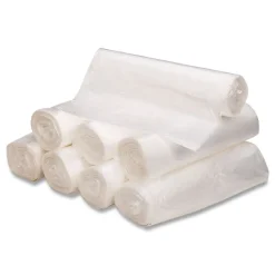 24 in. x 24 in. 10-Gallon 6 mic. Waste Can Liners - Natural (1000/Carton) Trash & Waste Bins