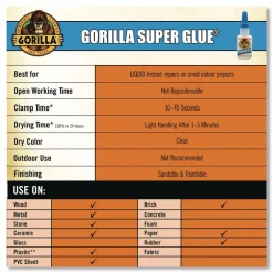 Clearance 0.53 oz. Bottle Super Glue - Dries Clear Tapes & Adhesives