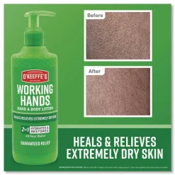 12 oz. Pump Bottle Working Hands Hand and Body Lotion - Unscented Cleaning & Janitorial Supplies