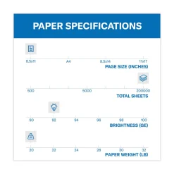 92 Bright 20 lbs. Bond Weight 8.5-in x 11-in Copy Plus Print Paper - White (40/Pallet) Power Tool Accessories